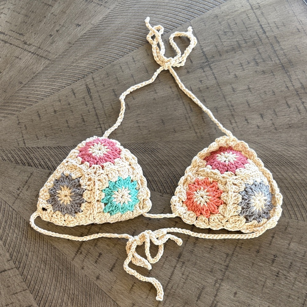 Colorful Crochet Bikini Top